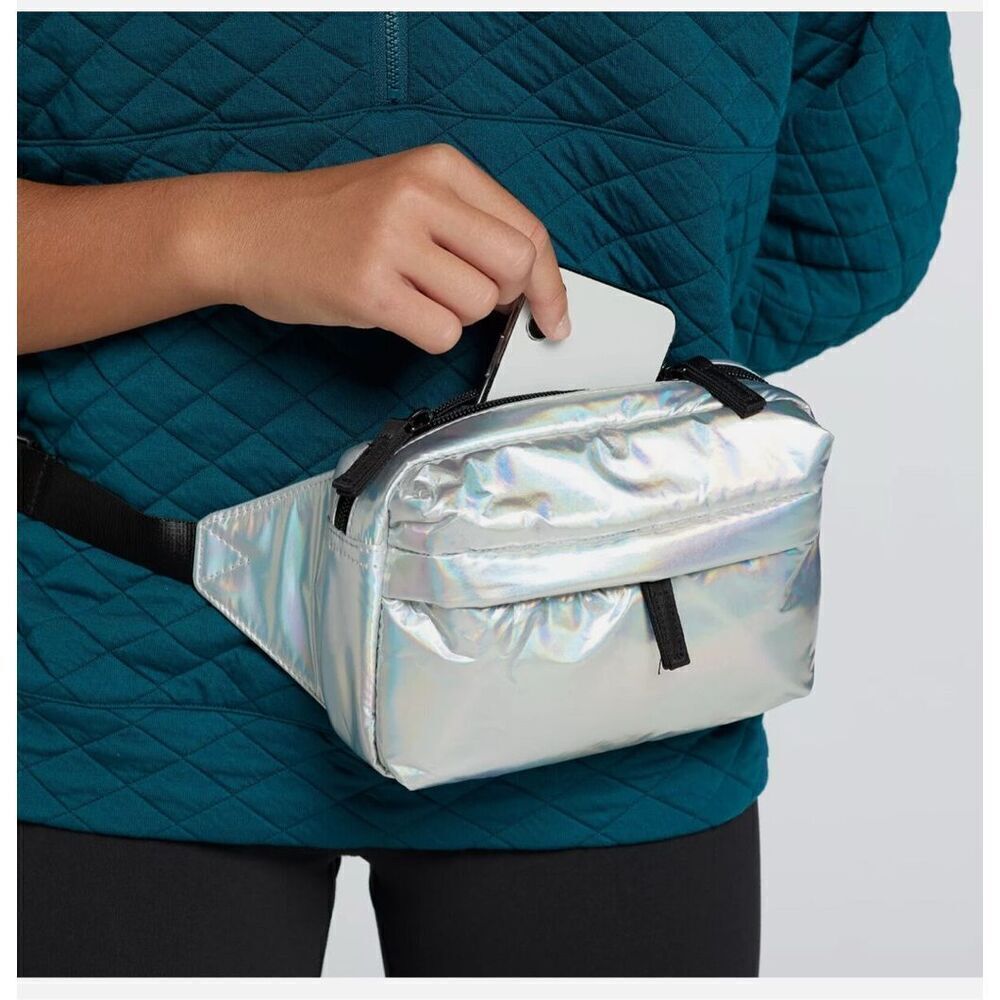 DSG Girls Essential Fanny Pack Silver Holographic NWT OS